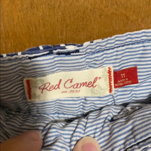 Blue and White Floral Print Shorts - Picture 2 of 3